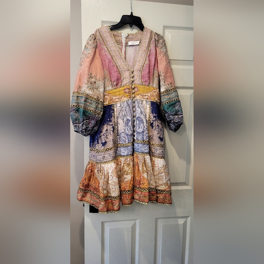 ZIMMERMANNZimmermann Anneke Paisley-print Linen-voile Mini Dress